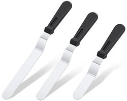 3-delige boterspatelset - taartspatel - taartschep - taartmes - taart spatel - keukengerei - roestvrij staal - zilver