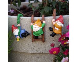 3 delige Klimmende Kabouters Hangers-Perfect voor Bloempotten-Tuin en Balkon Decoratie