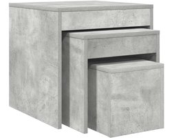 3-delige Nestelset Salontafels Spaanplaat Beton Grijs