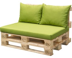3-Delige Pallet Kussenset voor Buitenbank – Freshgreen – Vlekwerend & Oeko-TEX Gecertificeerd