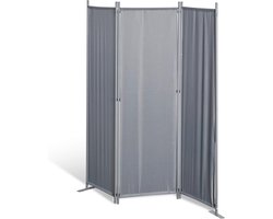 3-delige Paravent voor Binnen en Buiten - Grijze Scheidingswand met Optimale Inkijkbescherming
