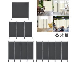 3-delige Stoffen Trennwand 275x180cm Faltbare Sichtschutzwand Voor Balkon En Kantoor In Anthrazitkleur