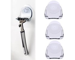 3-delige Suction Cup Scheerapparaat Houder - Wandmontage voor Scheerapparaat