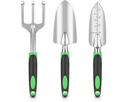 3-Delige Tuingereedschap Set - Tuinierset - Tuinsetje - Gereedschap Voor Tuin - Handgereedschap - Tuinschaar - Ideaal Tuincadeau Voor Vrouwen En Mannen - Voor Tuinliefhebbers - Groen