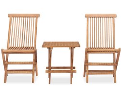 3-delige Tuinset | Loungeset | Tuinset inklapbaar massief teakhout