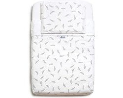 3-delige Wieg Beddengoed Set | Verenpatroon | Hoeslaken 83 x 50 cm + Dekbedovertrek + Kussensloop | Dormivo