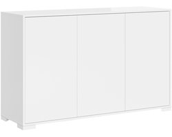 3-deurs dressoir 130x40x83 cm Lumina hoogglans wit