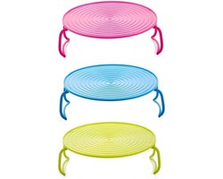 3 dienbladen voor magnetron, rond, stomen, rek, stoom, magnetronbord, bord, rooster, kunststof rooster, ovenplaat