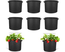 3 Gallon Fabric Pot 6 Pieces for Tomatoes Made of Fleece Fabric Garden Greenhouse Plant Pot Fabric Pots
