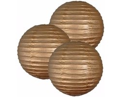 3 gouden lampionnen 25 cm