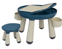 3-in-1 Activiteiten Speeltafel - Compatibel met grote merken - Kindertafel en Stoel - 1 jaar +