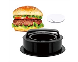 3-in-1 Anti-aanbak Burgerpers met 200 Patty Papieren, Ideaal voor Barbecue, Grillen en Koken Accessoires Set