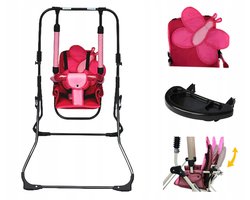 3-in-1 Baby Schommelstoel - Opvouwbaar, Met Tafel & Veiligheidsgordel