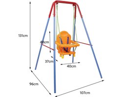3-in-1 Babyschommel voor Binnen en Buiten, Met Metalen Standaard