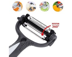 3-in-1 Dunschiller - Spiraalsnijder (Zwart)