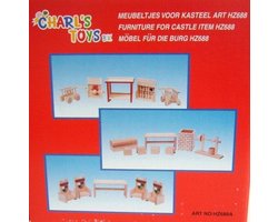 3-in-1 Houten meubels voor kasteel Charl's Toys