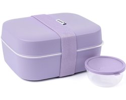 3-in-1 Lunchbox voor Volwassenen | Bento Box met Compartimenten en Snackdozen | Ideaal als Maaltijd Prep Box | Luchtdicht & Vaatwasmachine Bestendig