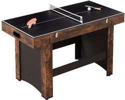 3-in-1 multispeltafel, 137 cm airhockeytafel, combinatiespeltafel met airhockey, tafeltennis, tafelvoetbal, inclusief accessoires, luchtgedreven arcade-tafel voor thuis, op kantoor of in de speelkamer