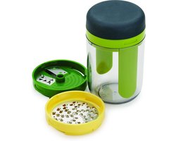 3-in-1 Spiraalsnijder - Incl. Opvangbak - Rvs/Nylon - 7,8 x 7,8 x 16 cm - Groen - ABS