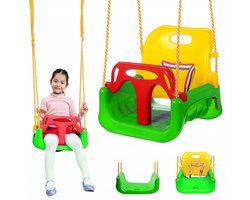 3-in-1 Tuinschommel voor Kinderen – Verstelbare Rugleuning – Meegroei Schommel voor Baby – schommelstoel – schommelbank – schommelstoel baby – schommels – Groen - 32337