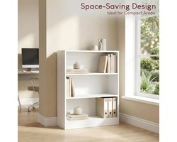 3 Laag Low Boekenkast - modern Opbergmeubel voor Woonkamer - Slaapkamer of Kantoor - Vrijstaand Design