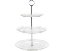 3-Laags Glazen Taartplateau Set - Etagère voor Gebak, Cupcakes en Hapjes - Slimme Presentatiestandaard