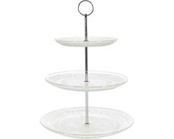 3-Laags Glazen Taartplateau Set - Etagère voor Gebak, Cupcakes en Hapjes - Slimme Presentatiestandaard
