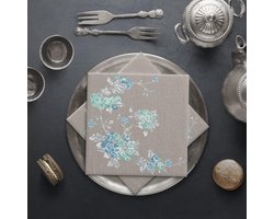 3-laags Papieren Servetten. 33 x 33 cm, 20 Stuks. Gedrukt met inkt op Waterbasis. Natuur, bladeren, tuin. Perfect voor verjaardagsfeestjes, barbecues in de tuin, feestjes met vrienden.