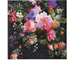 3-laags Papieren Servetten. 33 x 33 cm, 20 Stuks. Gedrukt met inkt op Waterbasis Tafeldecoratie zomer, bloemen, rozen, boeket. Perfect voor verjaardagsfeestjes, barbecues in de tuin.