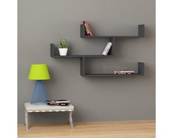 3-Lagen Zwevende Wandplank Set – Modern Design – 119x66,5x22 cm