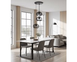 3-Lichts Hanglamp Industrieel voor Eetkamer, Slaapkamer, Woonkamer E27