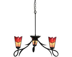 3 lichts Kroonluchter Lovely Fleur de Vanneau Kievitsbloem - Art Deco Trade
