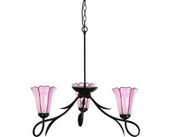 3 lichts Kroonluchter Lovely Liseron Pink - Art Deco Trade