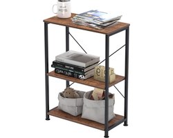 3-niveaus Keukenrek Opbergkast voor Thuis Kantoor - Magnetron Boekenrek - 60x30x75 cm magnetronkast