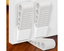 3-pack deurstoppers voor de onderkant van de deur, rubberen deurstopper met houder, deurhouder om de deur open te houden, deurstopper-muurbeschermer voor thuis, kantoor en school, Wit