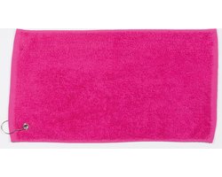 3-pack Luxury range golf towel golfhanddoeken, Kleur Fuchsia, Eén maat (30 x 50cm)