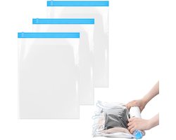 3-pack vacuüm opbergzakken, 60 cm x 40 cm, ruimtebesparende vacuüm opbergzakken, vacuüm verzegelde zakken, geschikt voor kleding, meubels, kussens, dekens en beddengoed (zonder pomp).