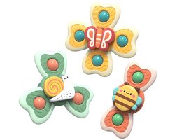 3-pack zuignap speelgoed voor kinderen - Baby sensorisch speelgoed - Draaiend speelgoed met zuignap - Tafel zuignap (voor kinderen vanaf 1 jaar) Badspeelgoed - Babycadeaus voor kinderen - C