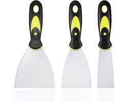 3 Packs Verf Behang Schraper Tool Set, Roestvrij Vulmessen Putty Gipsplaten Gezamenlijk Mes met Plastic Handvat en Metalen Blade Schraper, Perfect voor DIY Decoreren Verf Verwijderen