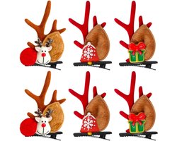 3 Pairs Christmas Hair Accessories Reindeer Wooden Hairpins Wood Christmas Hairpins Hair Accessories Christmas - ShopVlot
