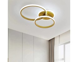 3 Ringen Plafondlamp - Goud - Woonkamerlamp - 52 cm - Koel Wit - Moderne LED Lamp