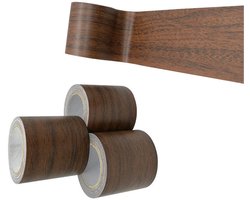 3 rollen - Vloerreparatietape - Tape met imitatiehoutnerf - 5,7 cm * 4,57 m - Tape met imitatiehoutnerf en hoge viscositeit - Voor vloeren, meubels en huisdecoratie - Reparatietape - Voor meubelreparatie - Bruin