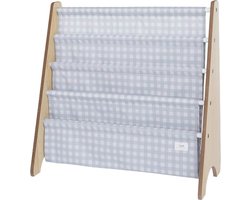 3 Sprouts Boekenrek Gingham Vichy Blauw