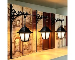 3 stuks - Boekensteun - Boekensteun metaal - Bibliotheeklantaarn - Boekensteun met Lamp - Boekenplank Lantaarn - Decoratieve Boekenplankverlichting - Leesnachtlampje - Halloweenversieringen - voor boekenkasten, klaslokalen, bibliotheken - zwart