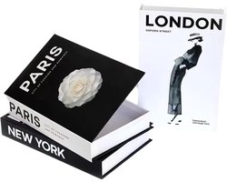 3 stuks decoratieve boeken voor woondecoratie, kartonnen doos, alleen valse boeken, opbergdoos, decoratie, valse boeken, displayboeken voor salontafel/planken, decoratieve opslag, decoratieve boeken