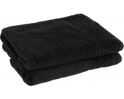 3 stuks Gastendoek zwart 30x50cm van Bamboe