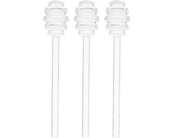 3 stuks glazen honinglepels - roerstaaf honinglepel - cocktaillepel - honing dipper lepel - mini honey spoon - cocktail roerlepel - voor jam honing pot - zonder drizzle