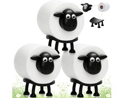 3 Stuks Grappige schaap toiletpapierhouder, Schapen toiletrolhouder, Grappige schaap WC-Rolhouder, Geen papieren zakdoekjes, Kan worden gebruikt als housewarming cadeau of badkamerdecoratie