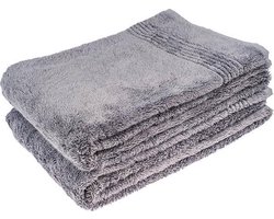 3 Stuks Grijze Bamboe Handdoek 50x100 cm