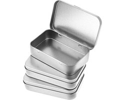 3 stuks - Ijzeren doos - metalen Mini draagbare kleine opslagcontainer - mini-opbergdoos - met deksel - voor thuisopslag、Outdoor actieve containers organisator
